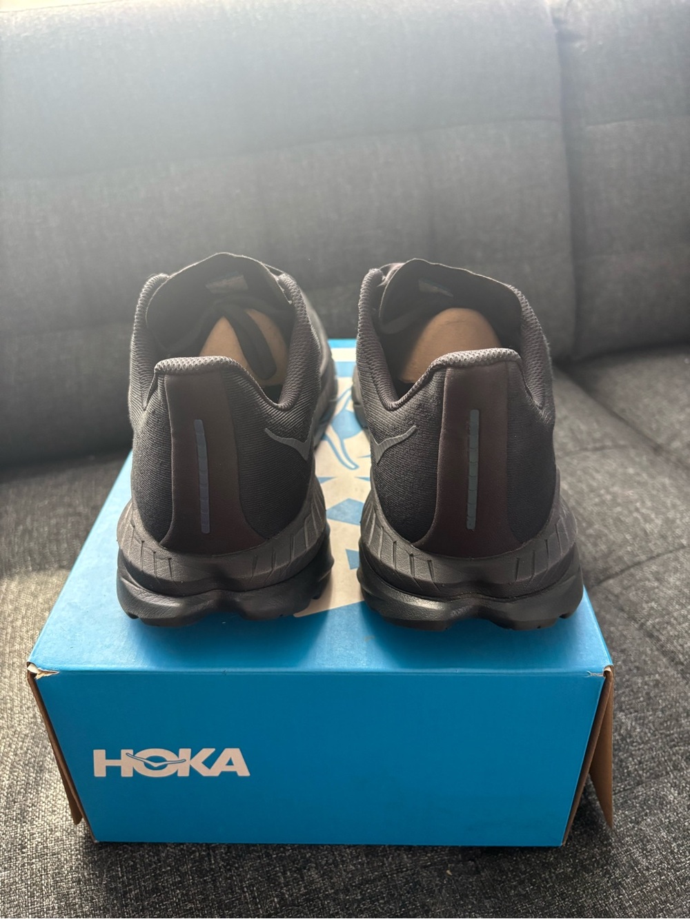 HOKA Mach 5 Men’s 10.5 D All Black Running Shoes 1127893 W/ Box - Like New - Picture 5 of 6